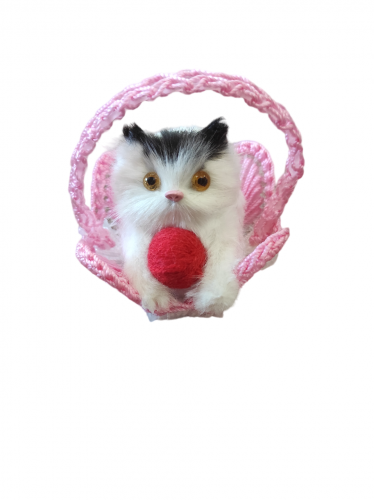 Купить "Кот с клубком" со звуком в корзине во Карачеве фото 4 "Кот с клубком" со звуком в корзине во Карачеве фото 4
