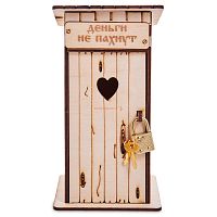 Копилка туалет 1 кабинка "Деньги не пахнут" белая во Карачеве